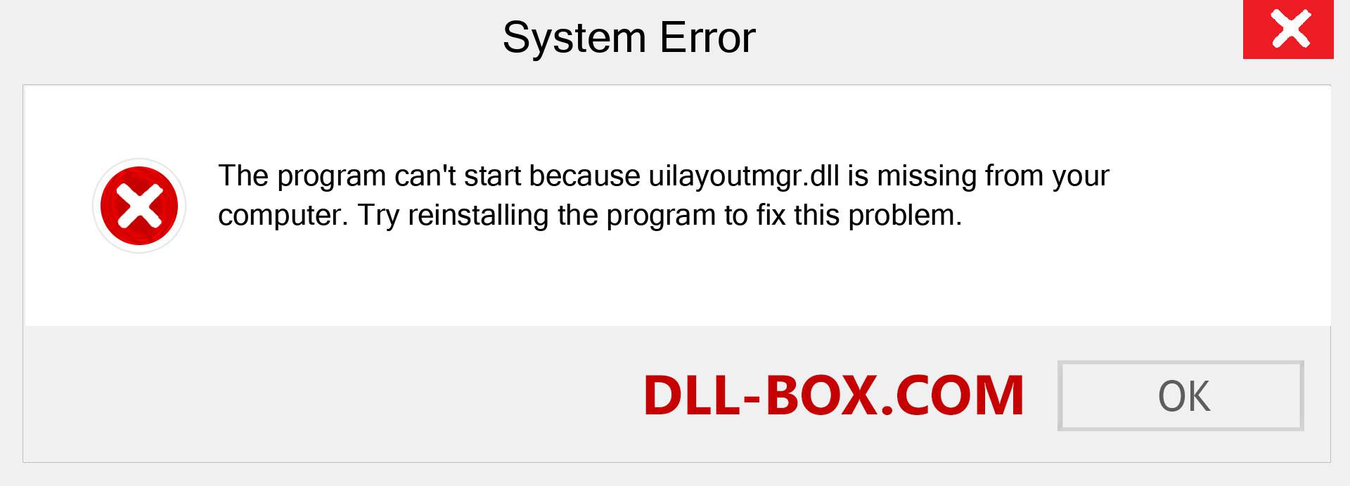  uilayoutmgr.dll file is missing?. Download for Windows 7, 8, 10 - Fix  uilayoutmgr dll Missing Error on Windows, photos, images